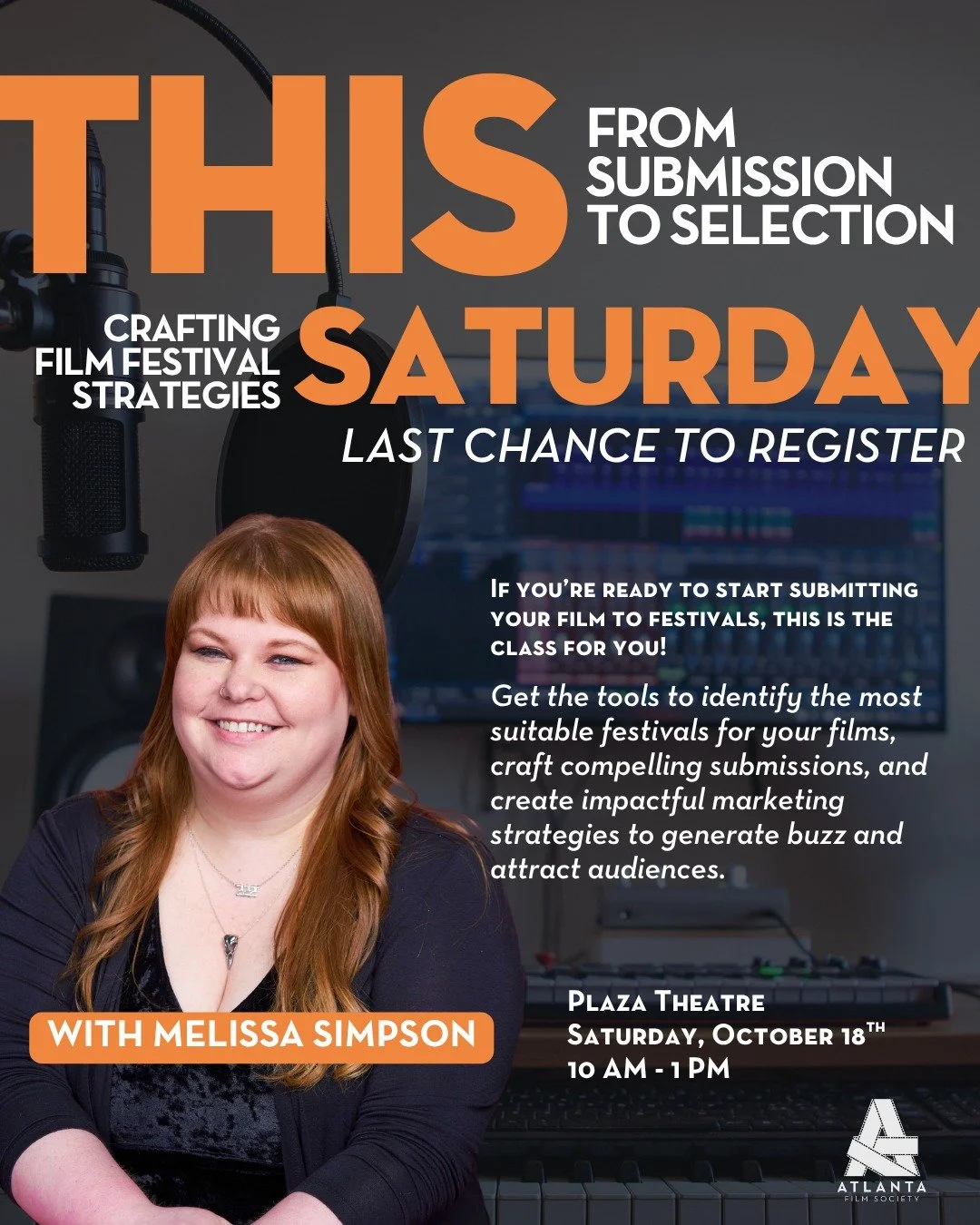 Attention all filmmakers and aspiring filmmakers!🎥 If you're considering submitting a film to a festival (like @atlantafilmfestival), you must take this class TOMORROW at the @PlazaAtlanta! 💯 For details, click the link in our bio!🎬💫 #atlfs #atla