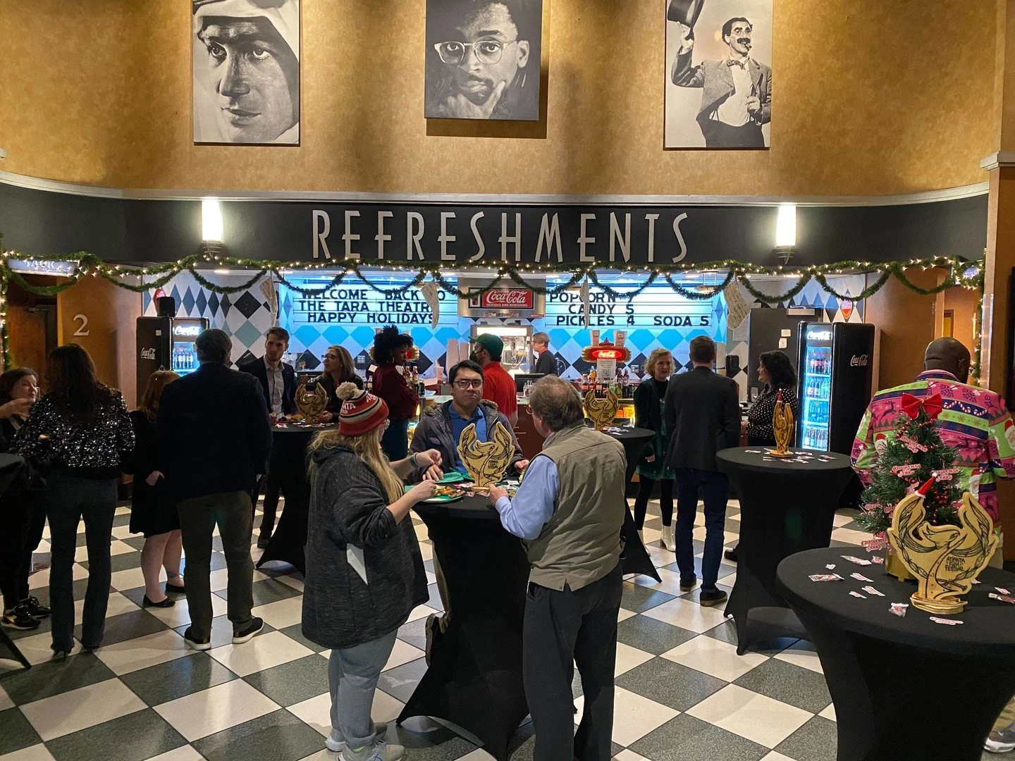 Tomorrow night at Manuel's Tavern, it's our free monthly networking event, Eat, Drink &amp; B-Indie! 💫Join our reflective panel tracing ATLFS's 50-year journey from its origins to the present day. 🎞️Expect insights into past milestones, notable alu