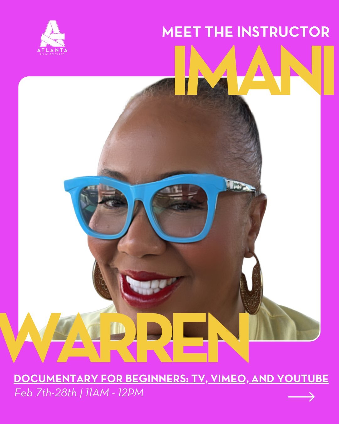 Meet the Instructor: Imani L. Warren, M.A.! 🎬 Imani's next class, Documentary for Beginners: TV, Vimeo, and YouTube, is happening this February! For more info, including Early Bird Discount (EXPIRES TODAY) and member discounts, click the 🔗 bio! 🎥?