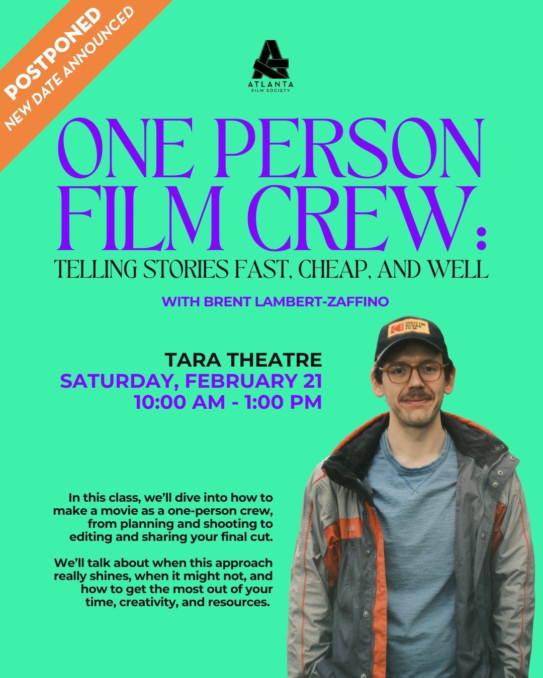 Two weeks from tomorrow, it will be the postponed date for the One Person Film Crew! 🎬For those already registered, you're all set. For those who aren't, here is another chance for this coveted course! 💯 Click the 🔗 in our bio or comment "fil