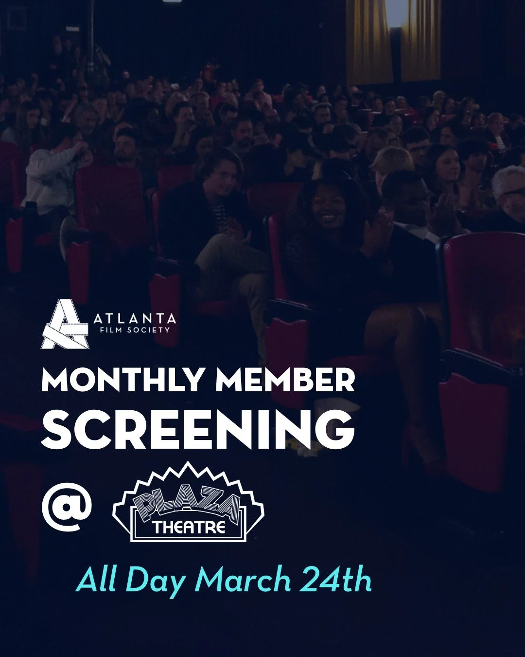 #ATLFS Members, a free monthly member screening is tomorrow! 🎞️ Join us at the Plaza Atlanta and receive one ticket to any movie of your choice, on us! Go to plazaatlanta.com to see what's playing. 🎬 

Non-members, go to atlfs.org to fix this so yo