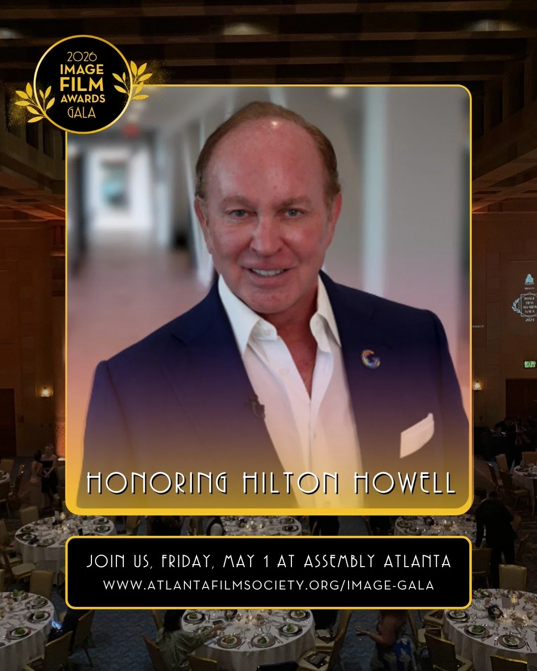 See Hilton Howell be honored LIVE by visiting www.atlantafilmsociety.org/image-gala or comment "hilton" and receive a DM! 🤩 #ATLFS #ATLFF #ATL #SouthernHollywood #IndieFilms