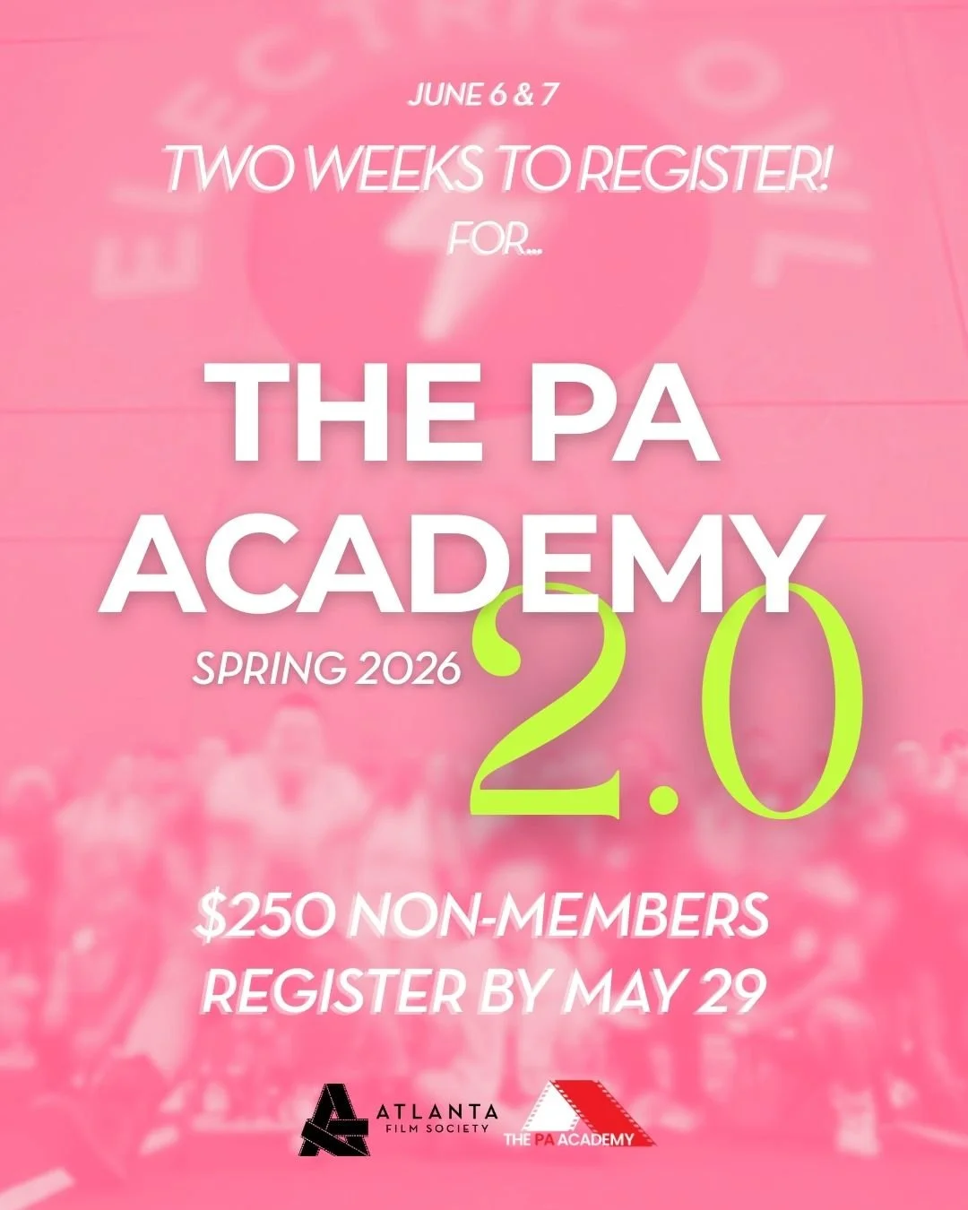 Happening June 6th and 7th at Electric Owl Studios! 🎞️📽️

For details, including scholarship opportunities, visit atlantafilmsociety.org/upcoming or comment "academy" to receive a DM! 🍑🎬#atlfs #atl #indiefilms #southernhollywood