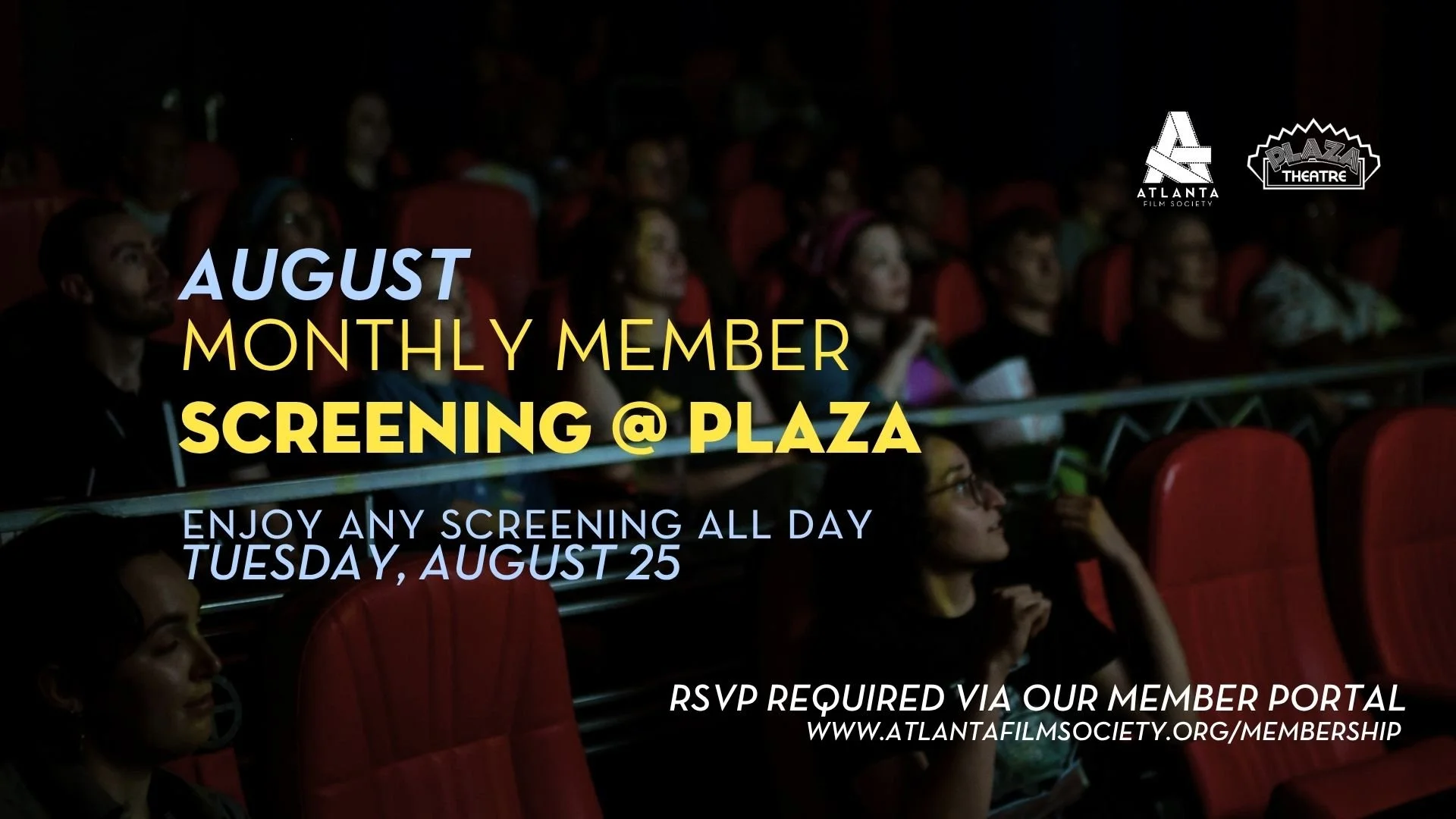 FREE MONTHLY MEMBER SCREENINGS: August 2026 
