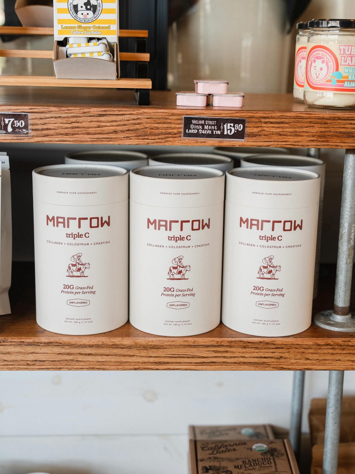 NEW PRODUCT SPOTLIGHT! Meet Triple C by @marrow.club - now in our grocer. ⁠🤠
Collagen &middot; Colostrum &middot; Creatine. All in one triple threat of supplements. Grass-fed collagen peptides for your joints, skin, and gut lining. Colostrum for imm