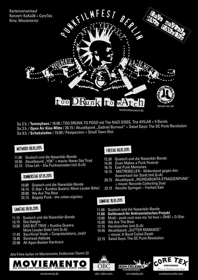 PUNKFILMFEST BERLIN BERLIN, GERMAN / MAY 2015