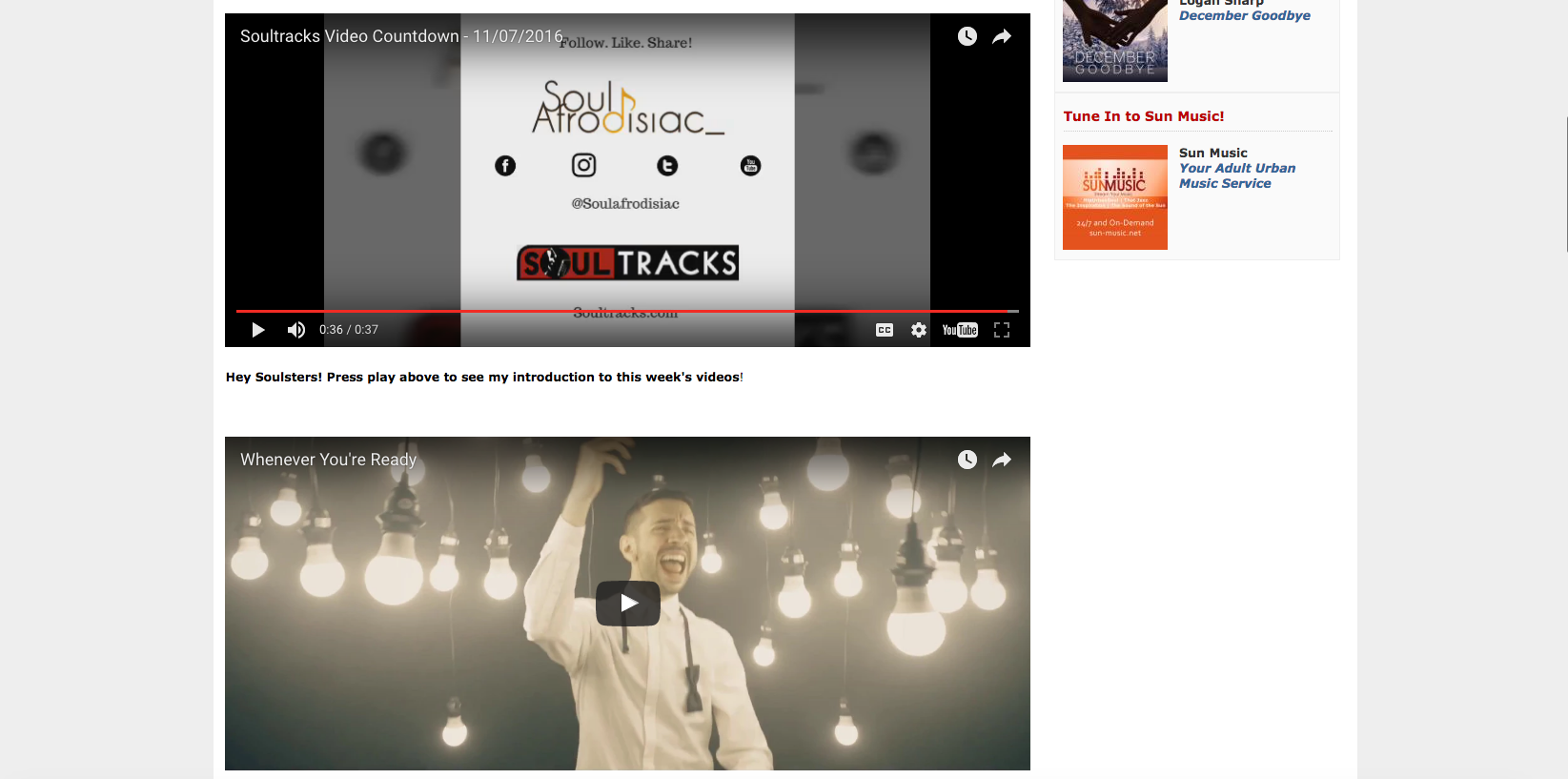 Soultracks Video Countdown