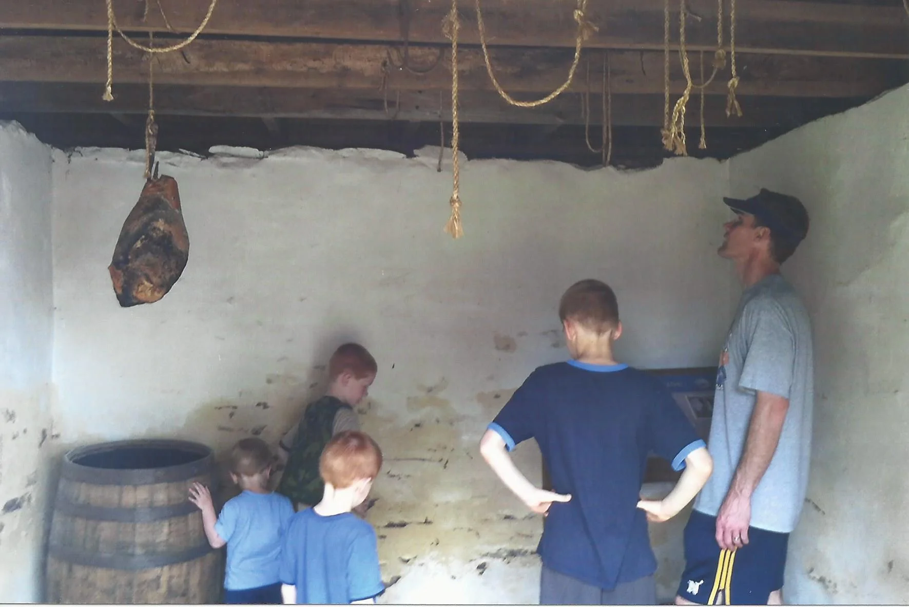 The Healey family explores slave quarters at Ben Lomond near Manassas, western Prince William County