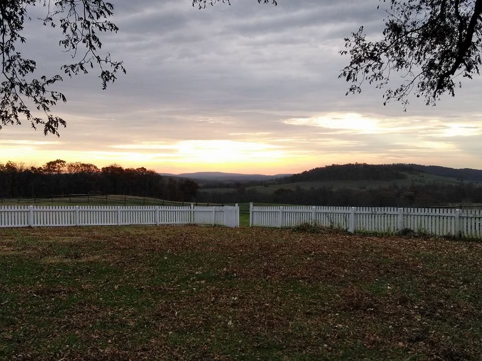  Sunrise over the Crooked Run Valley from Mt. Bleak in Sky Meadows State Park, Fauquier COunty 