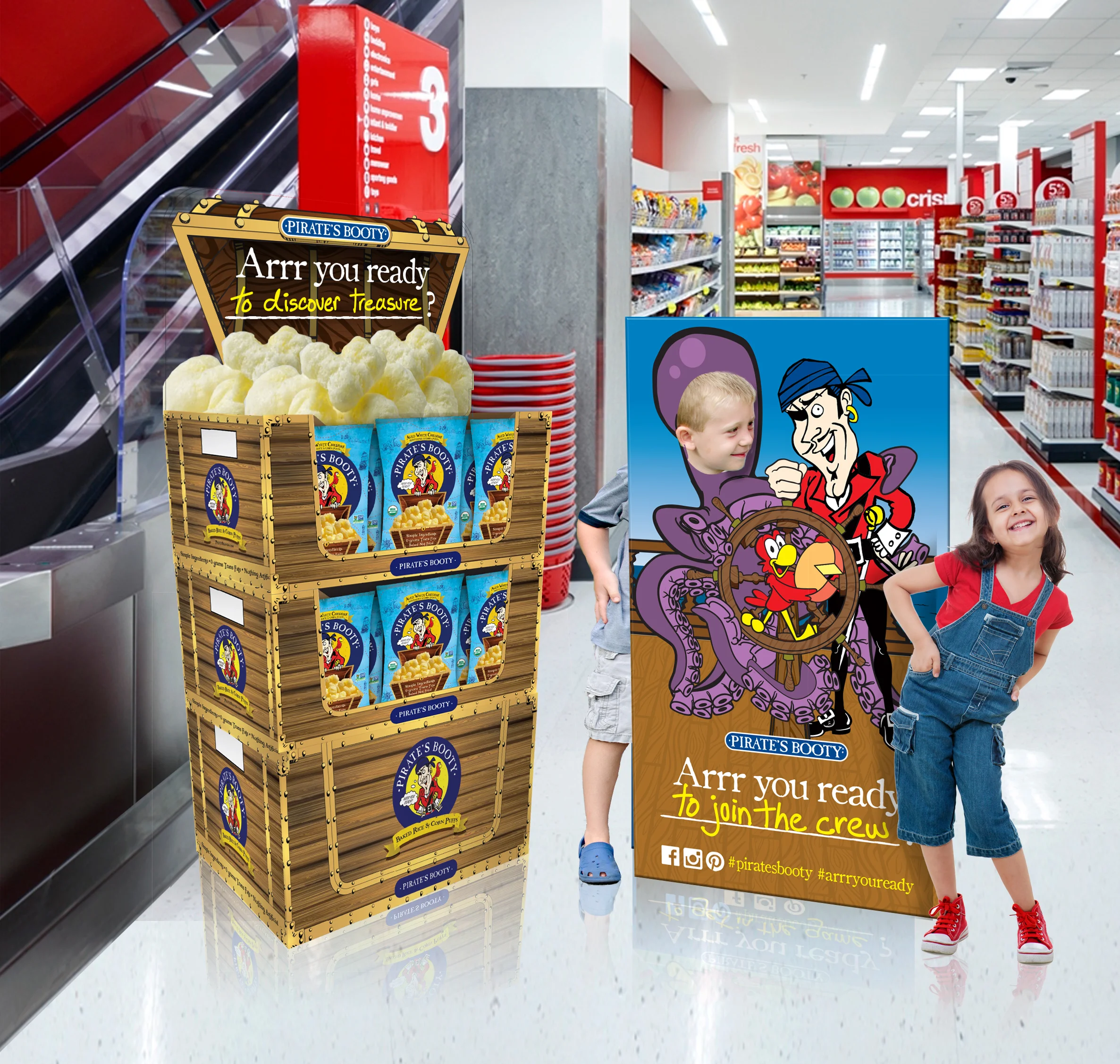 Evergreen Standee, Header Card and Secondary packaging.