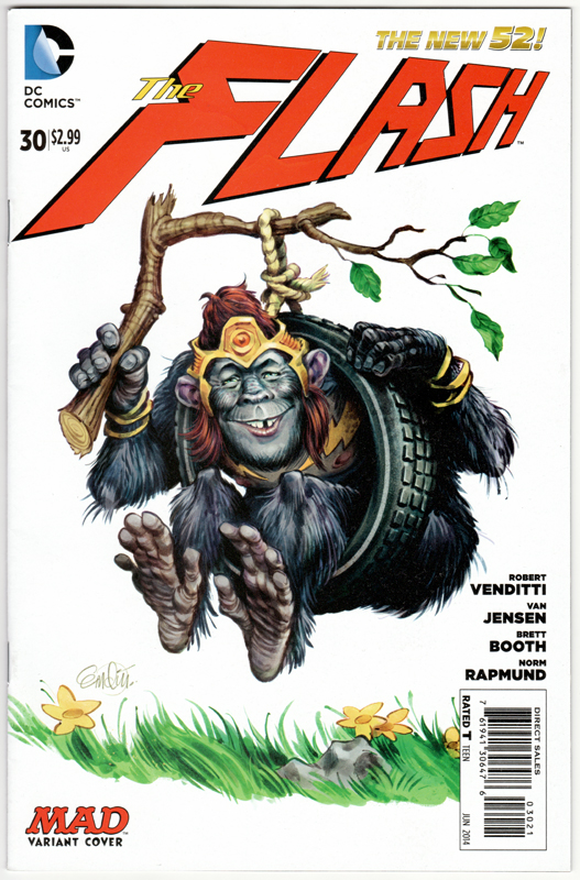 MAD Flash Grodd variant cover -- drawn by Anton Emdin. © E.C. Publications 2014. All Rights Reserved.