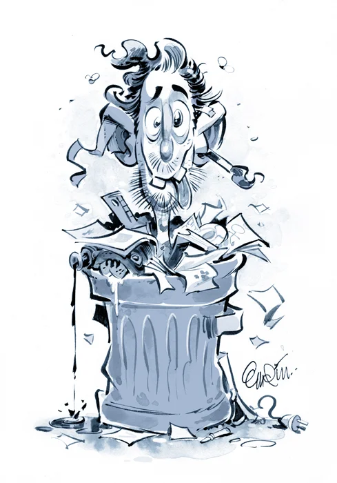 Illustration for ACA Inkspot on my recent studio spring clean. Illustration © Anton Emdin 2015. All rights reserved.