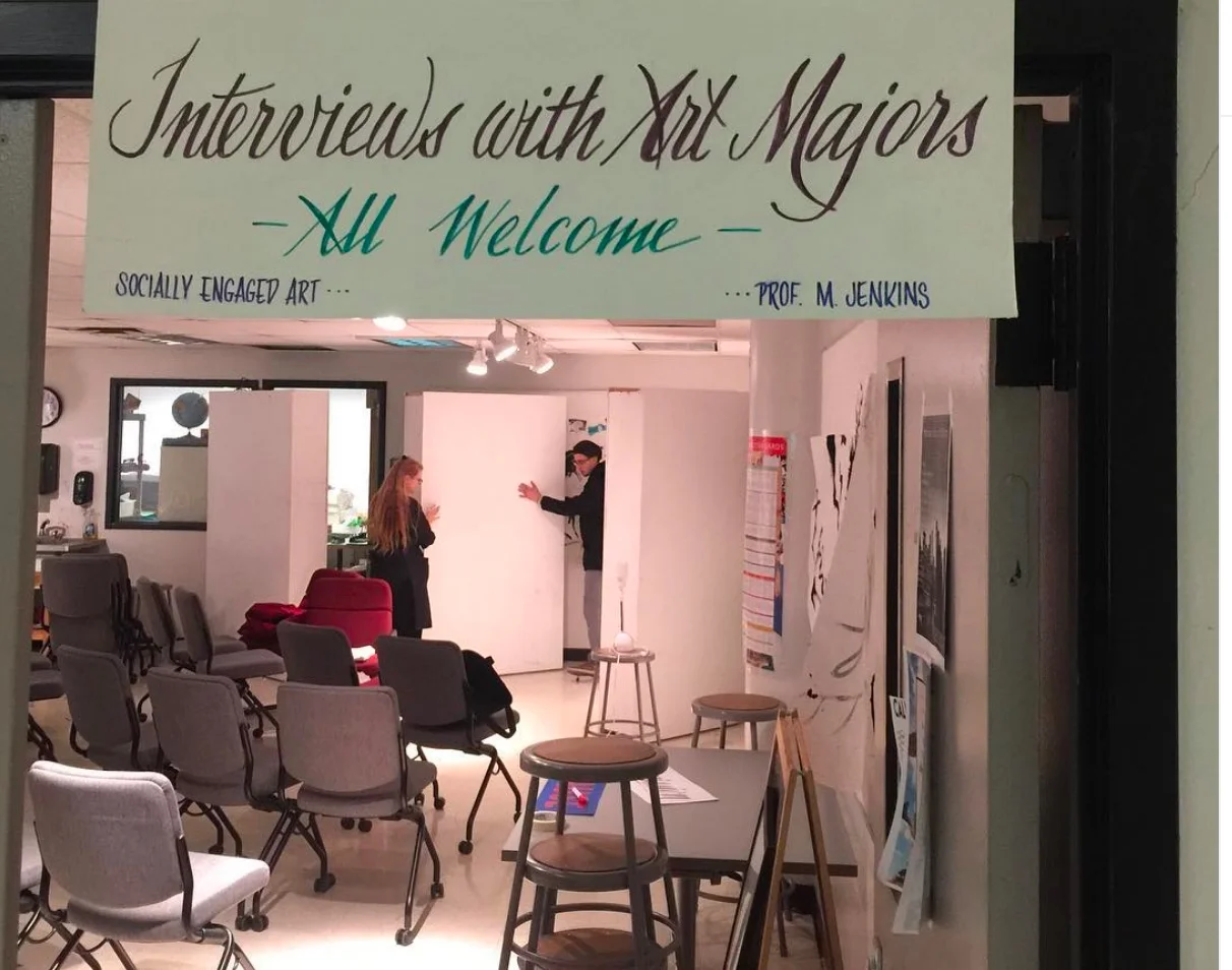 Socially Engaged Art class “Interviews with Art Majors” project. Fall 2018.