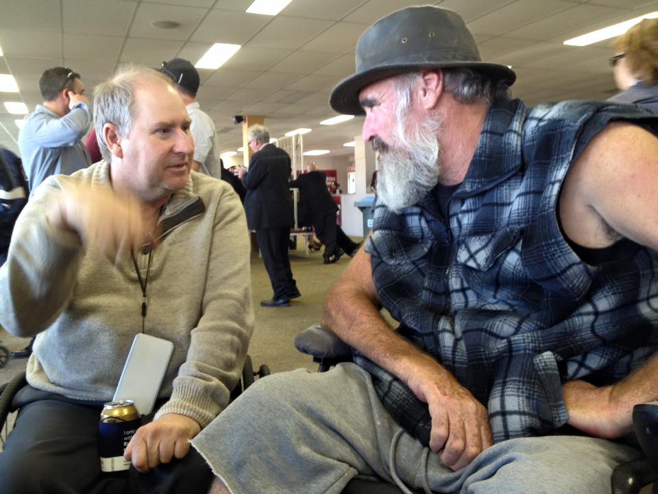 Chatting with Trevor at the races