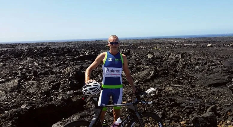 Casey ready to race at the Ironman World Championship 2015. Kona, HI