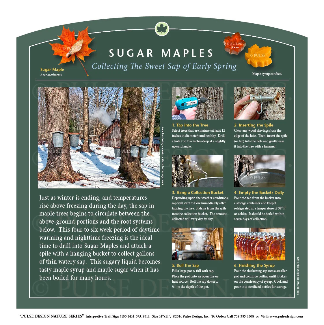 Outdoor Interpretive Nature Trail Sign in Botanic Garden ...