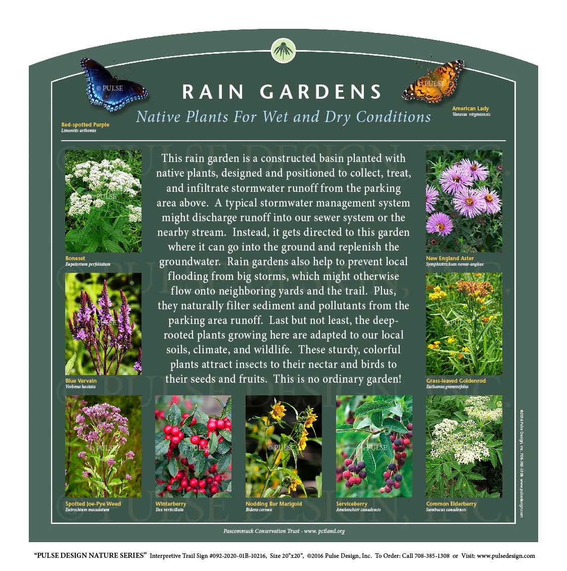 Outdoor Interpretive Signs Botanic Garden Arboretum Plant Tree ID