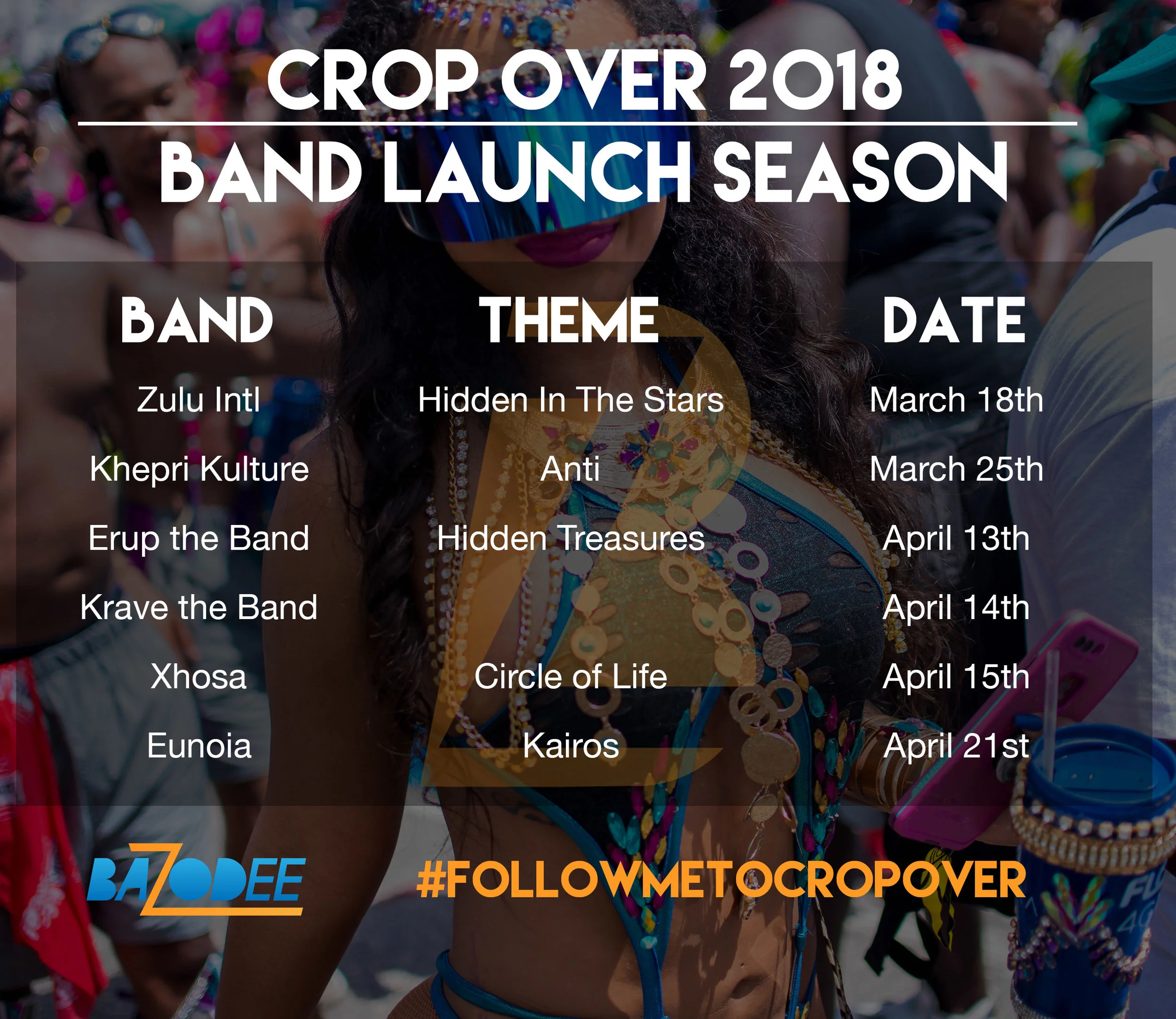 Crop Over is coming! - Band Launch Season 2018