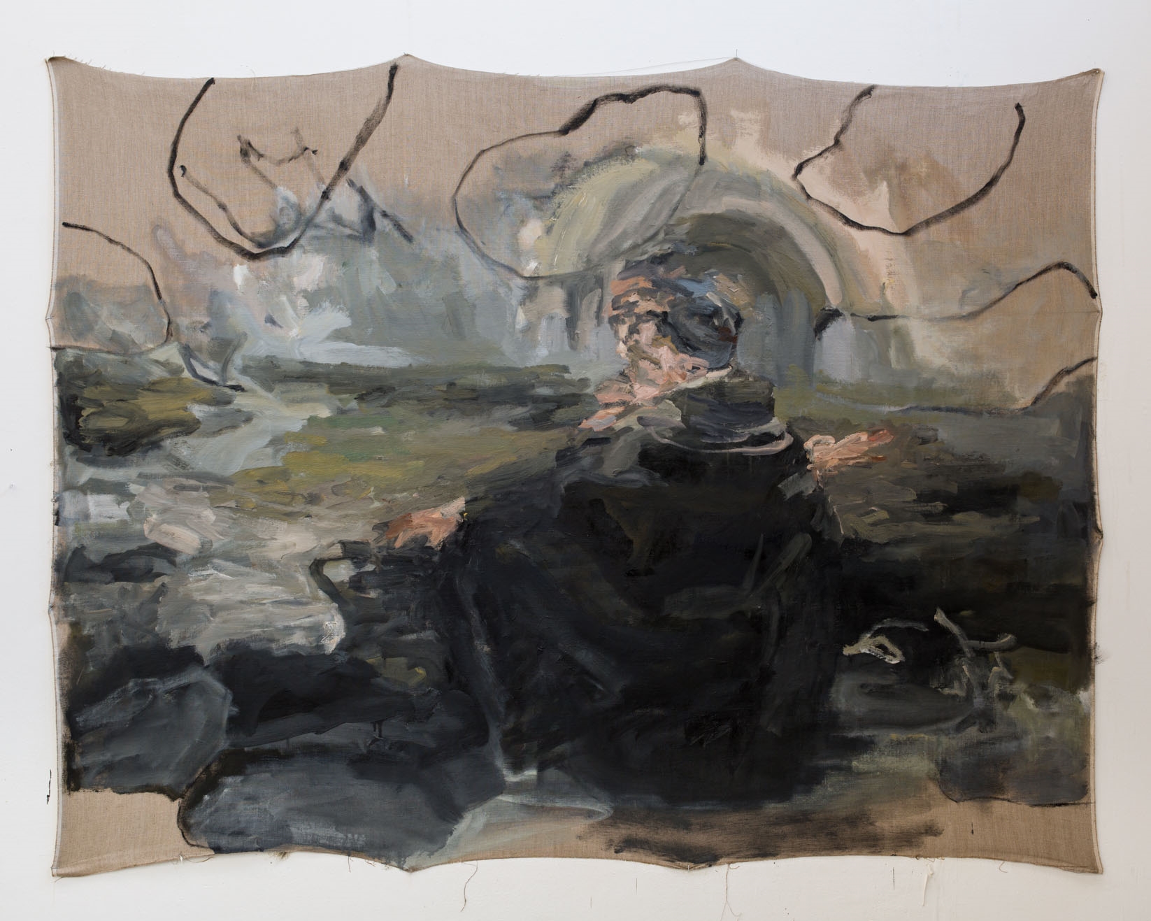 Campfire I, Oil on Linen, 60x 72", 2016