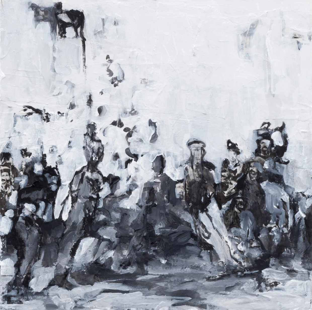Horse Thought, mixed media on panel, 16x16", 2012
