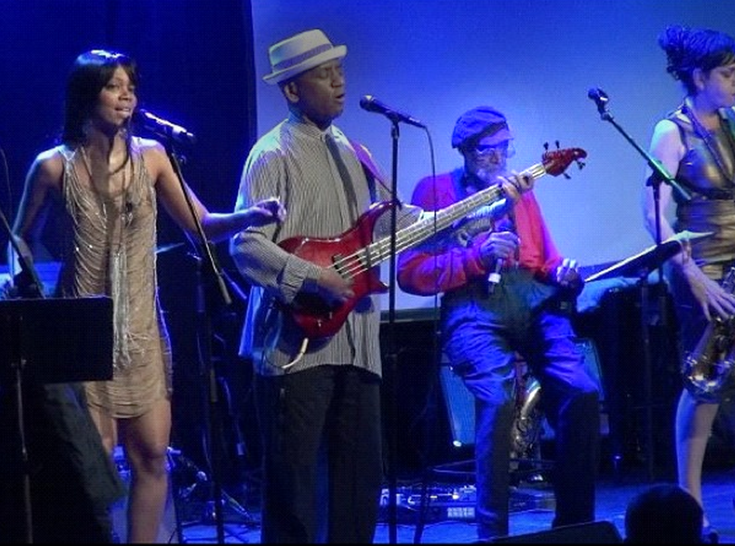 Meah Pace with Melvin Van Peebles at La Poisson Rouge.