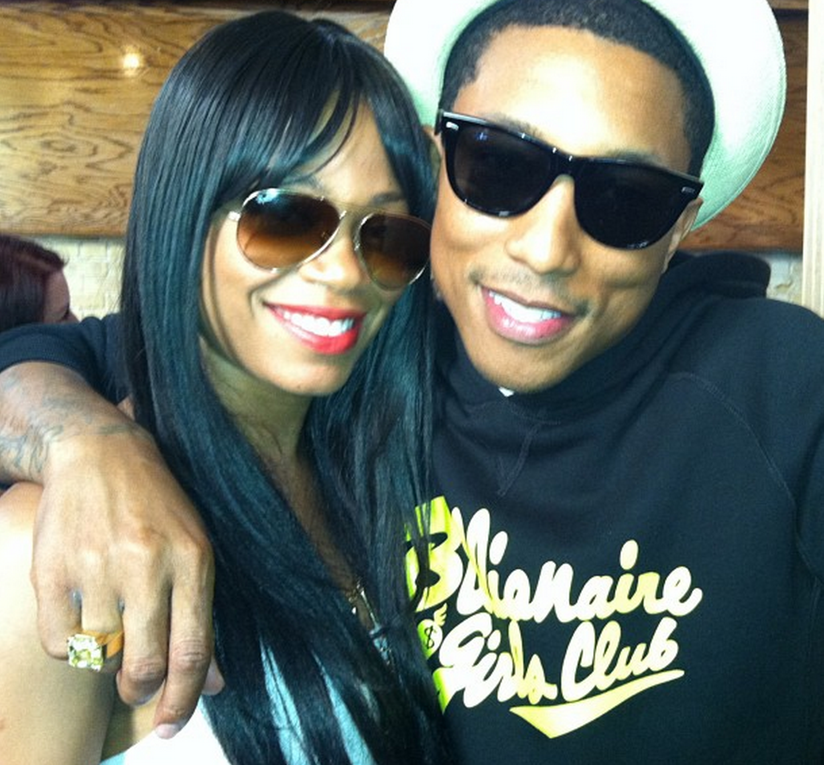 Meah Pace and Pharrell Williams at the Columbia Music Showcase, South by Southwest.