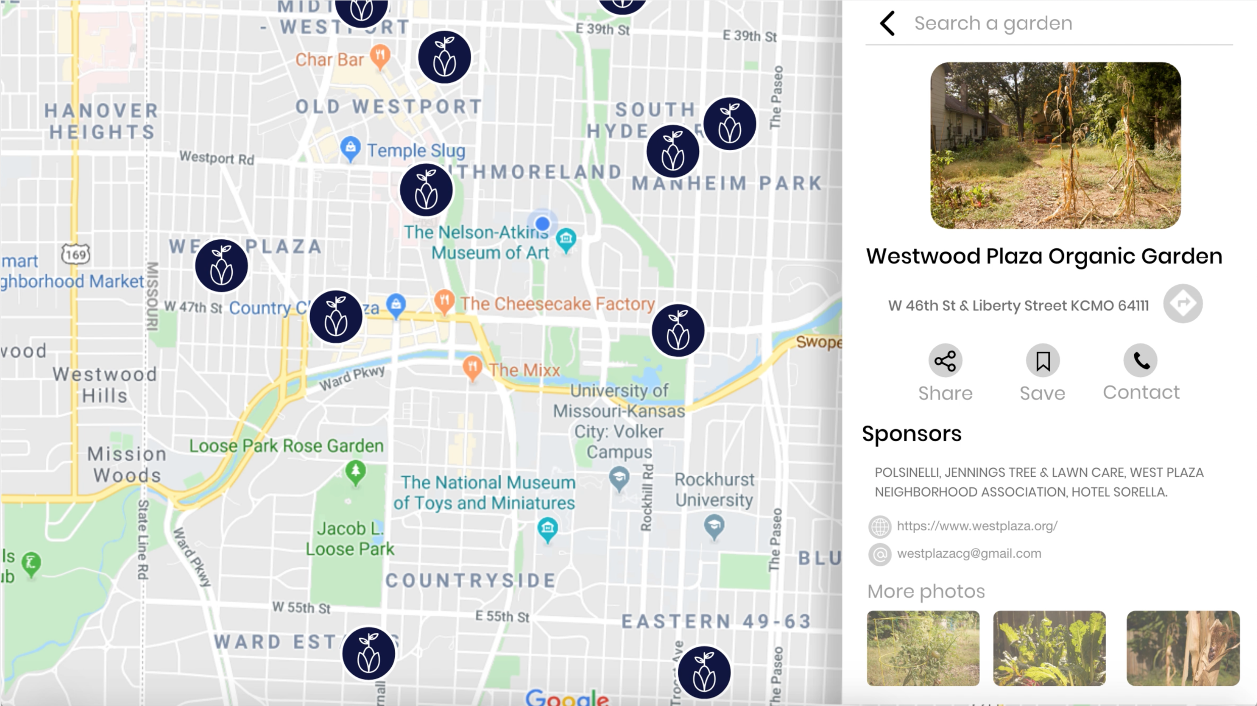 a clear labeling system and consistent information for all gardens could be provided on google maps to increase access to these invaluable resources.