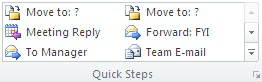 Microsoft Outlook Quick steps Image 2