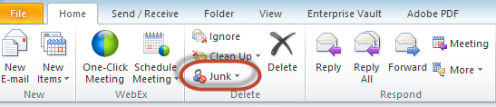 Outlook Junk Filter Image 1