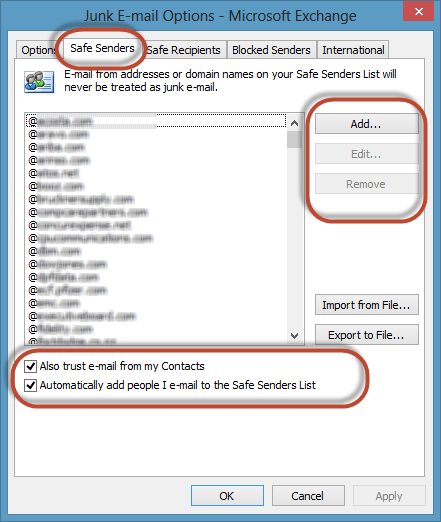Outlook Junk Filter Image 4