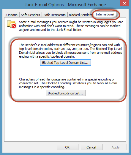 Outlook Junk Filter Image 7