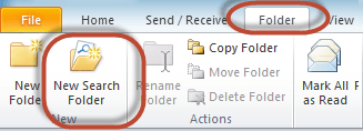 Outlook Search Folders Screenshot 1