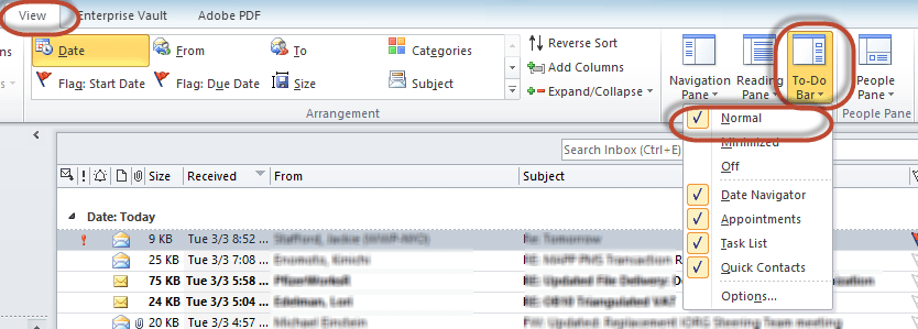 Using The Outlook To Do Bar Email Overload Solutions