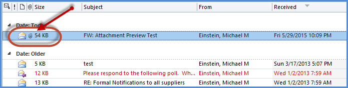 Outlook Attachment Preview Screenshot 1