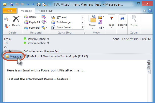 Outlook Attachment Preview Screenshot 5