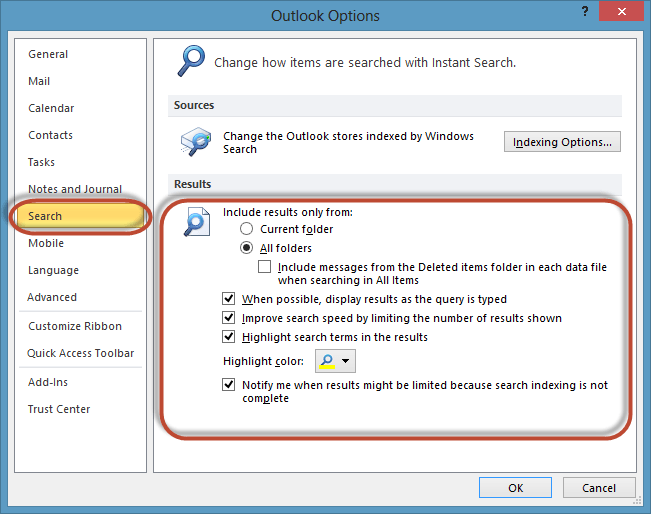 Outlook Search Tools Screenshot14