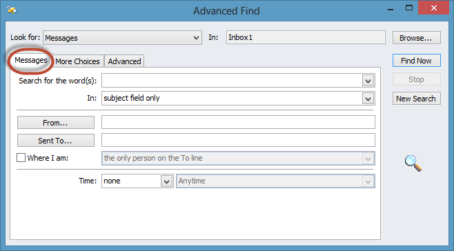 Outlook Advanced Find Screenshot3