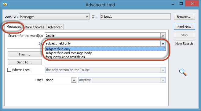Using Outlook Advanced Find Email Overload Solutions
