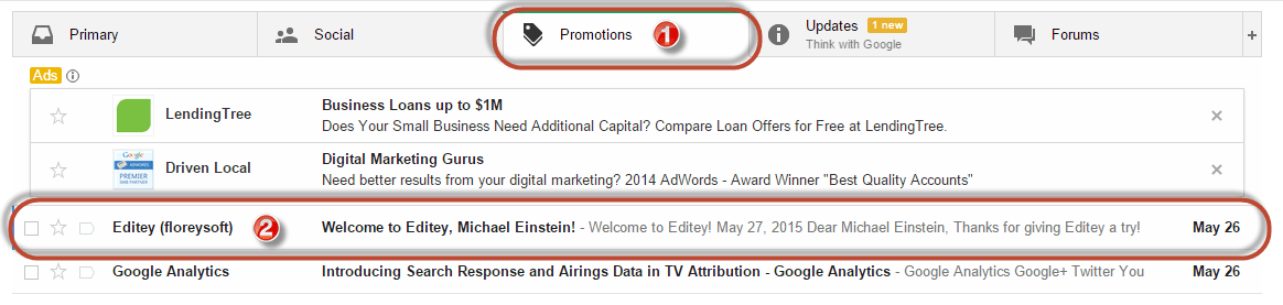 Gmail Whitelist Screenshot1