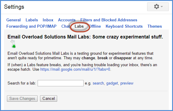 Gmail Quick Links Screenshot2