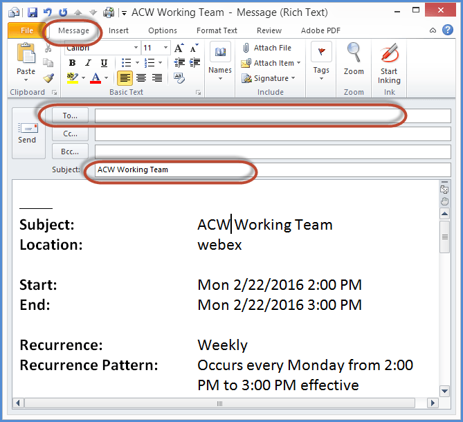 How To Send An Outlook Calendar Invite Bcc