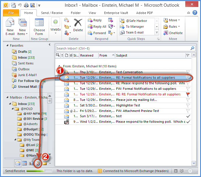 Outlook Email Convert Tasks Screenshot1