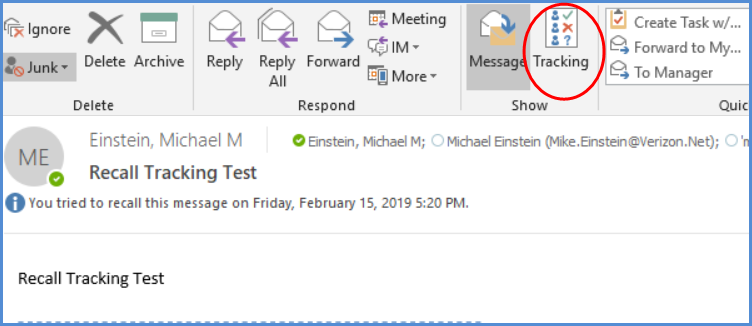 how to i recall an email in outlook