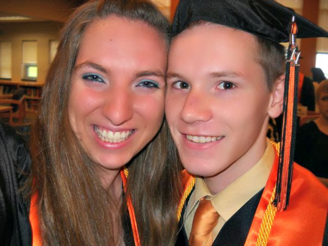Since we don't have a college graduation picture (YET!!), I'll throw it back to High School graduation!