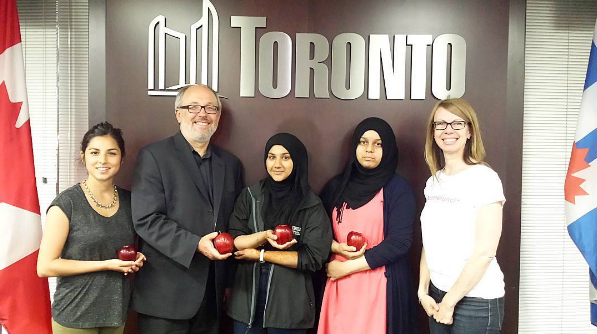Olivia, Fajr, Khadija & Susan meet Councillor Joe Mihevc
