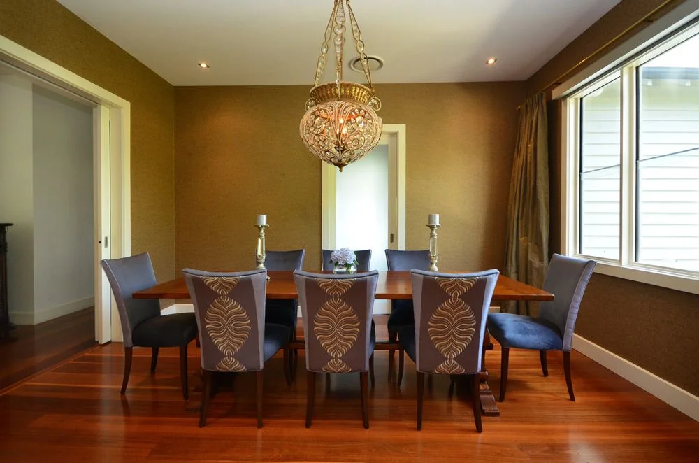 Chandelier sourced by client.