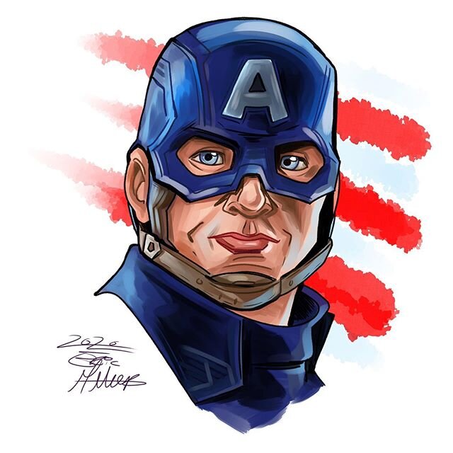 Working on some new digital drawing techniques... #captainamerica #steverogers #marvel #avengers #firstavenger #digitalart #illustration #artistsofinstagram #surface #clipstudiopaint #artist #quarantine #creativequarantine