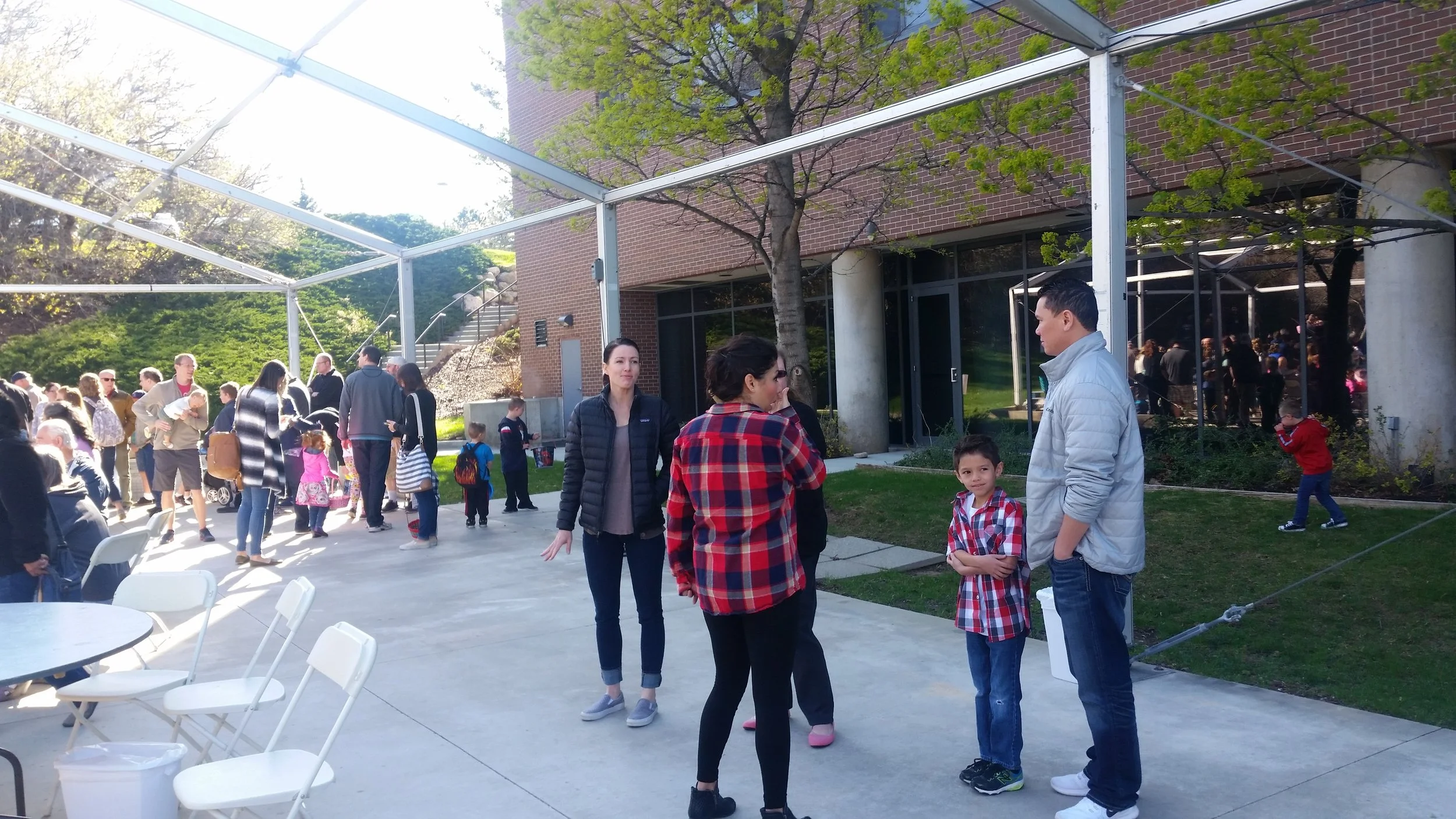 Our great sales team getting ready for the egg hunt. 