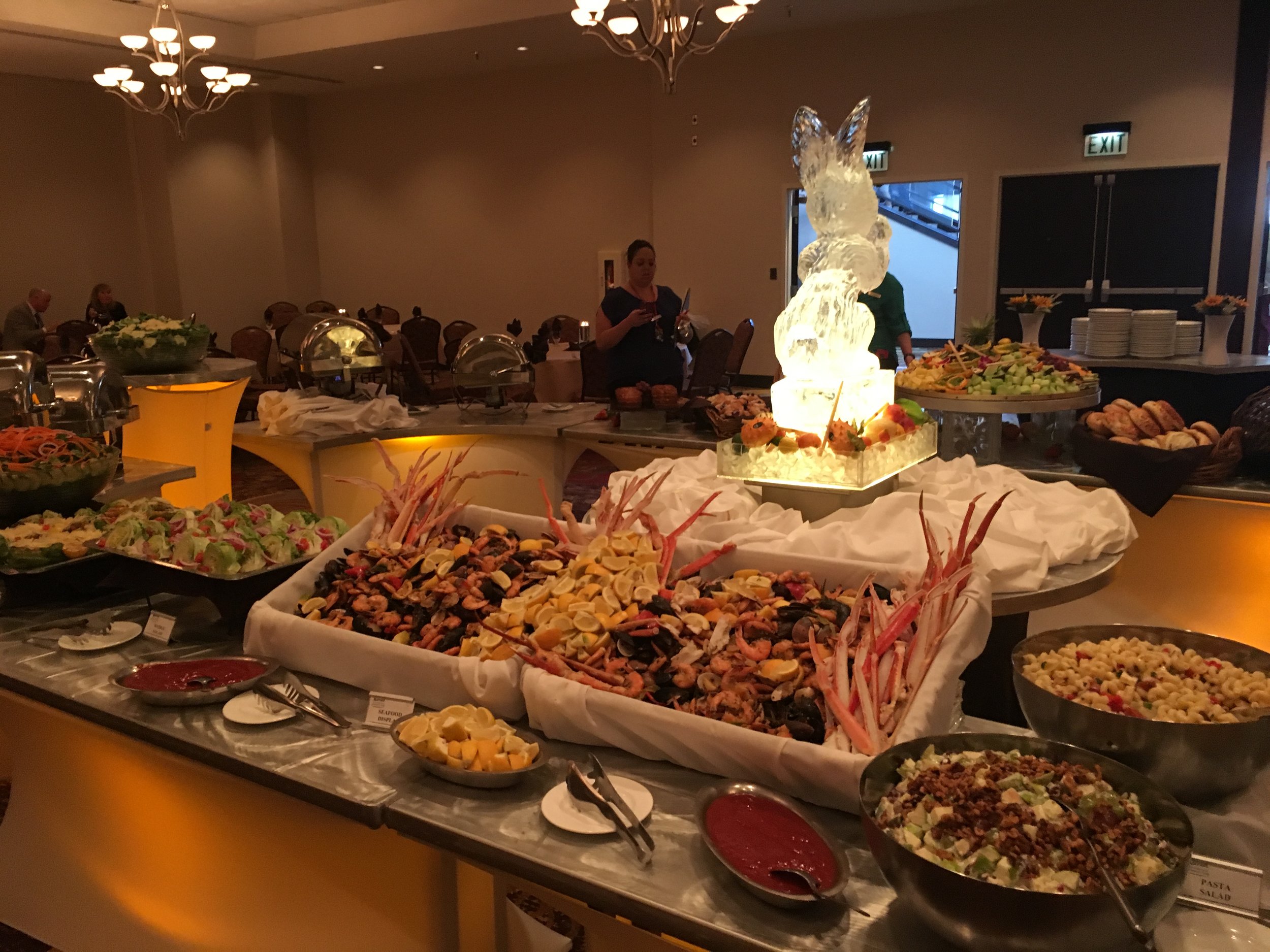 Chef Jason's assortment of sea food and salads.