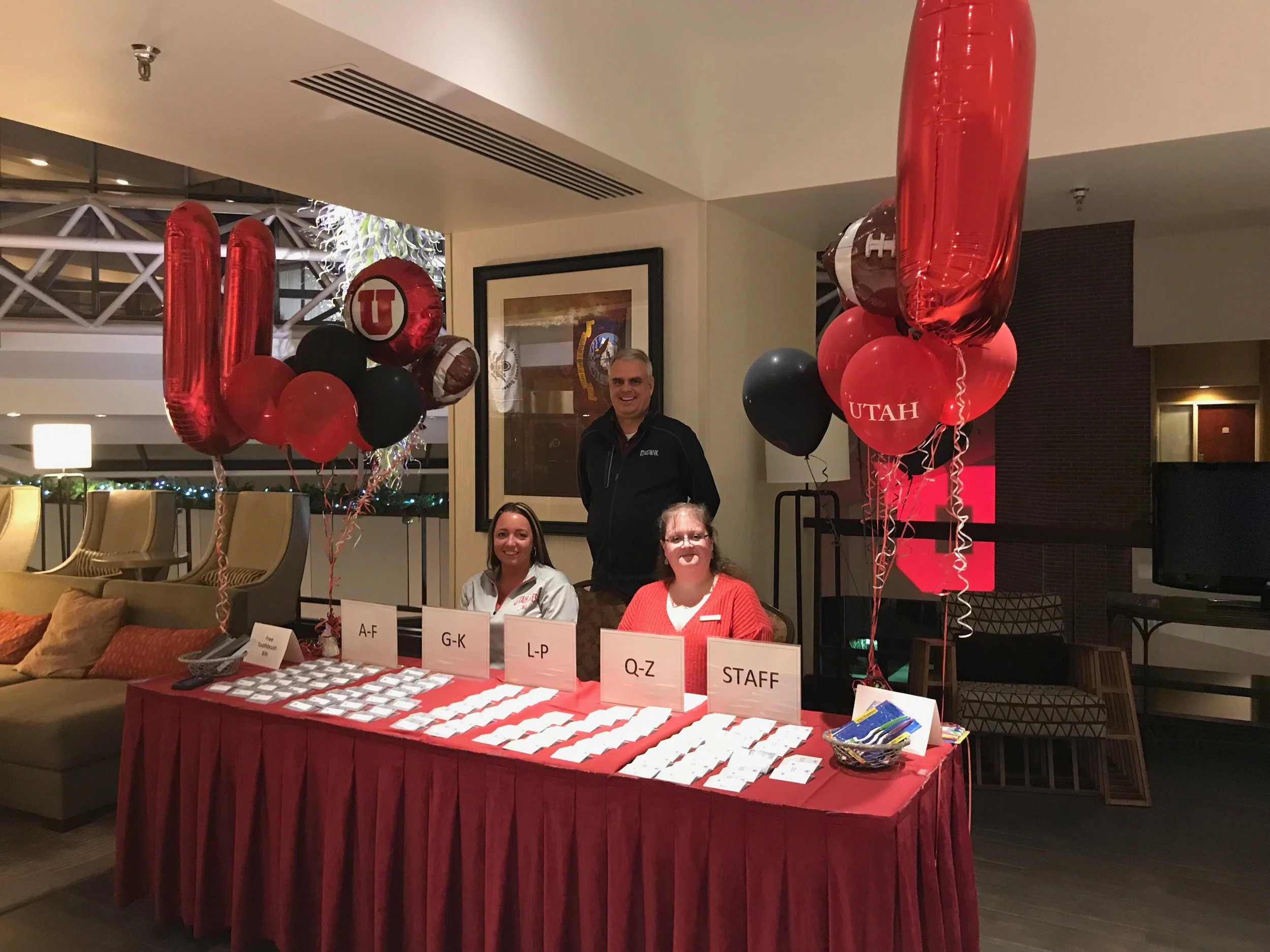 General Manager Steve Dennis with sales team members Jennifer Harris and Tiffany Primm welcoming our local sports team.